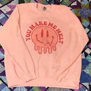 Pink Smiley Face Women’s Sweater